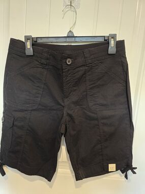 St. John's Bay Black Women’s Bermuda Shorts